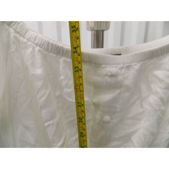 INC Womens White Gauze Dress XL With Lace Trimmed Hem & Button Details See Video - Picture 14 of 16